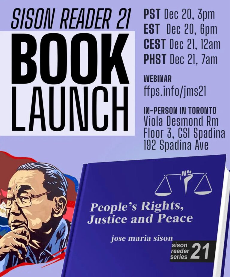 FFPS hosts JMS Book Launch on People’s Rights, Justice, and Peace
